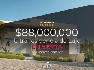 Casa en condominio · 1073m² · 5 Recámaras · 12 Estacionamientos · Residencia de Ultra Lujo en Venta en Las Cumbres Residencial Altura, Zapopan.