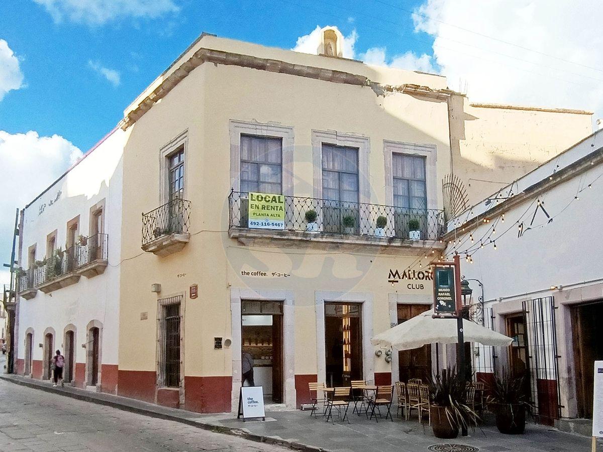 Local en Planta Alta en Renta en El Centro Histórico de Zacatecas. Cerca de Catedral.