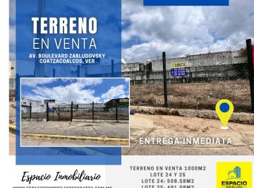 Terreno / Lote , Coatzacoalcos · Terreno en Venta 1000 m² Sobre Av Principal en Coatzacoalcos | Uso Comercial | Entrega Inmediata