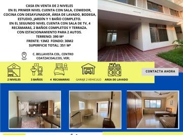 Casa de 4 habitaciones, Coatzacoalcos · Casa Residencial en Venta en Centro de Coatzacoalcos | 4 Recámaras, 2 Niveles, Amplia y Funcional