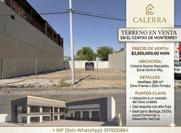 Terreno / Lote , Monterrey · Terreno en Venta, Colonia Nuevo Repueblo, Ideal Para Bodega
