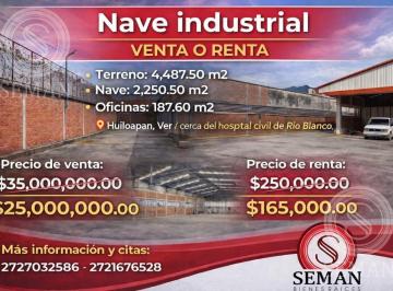 Nave industrial · 4487m² · Nave Industrial - Zona Rio Blanco / Huiloapan