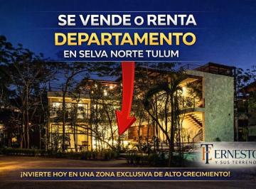 Departamento de 2 habitaciones, Tulum · Departamento en Renta o Venta Selva Norte Tulum