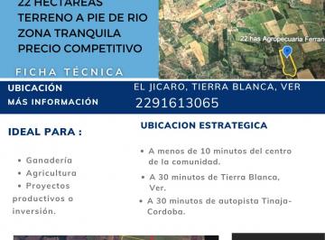 Terreno / Lote , Tierra Blanca · Terreno con Excelente Ubicación y Agua Todo El Año
