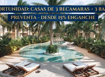 Casa · 128m² · 3 Recámaras · 2 Estacionamientos · Casa Preventa, 3 Recamaras, Playa del Carmen, Amenidades, 10 Min del Mar
