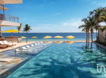 Departamento · 53m² · 1 Recámara · Estudio Amueblado en Resort Frente Al Mar con Vista Al Atardecer en Puerto Morelos.