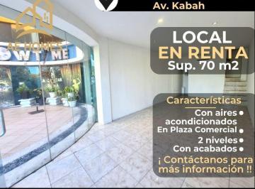 Local comercial · 74m² · En Renta Local en Cancun en Plaza Comercial Av Kabah Sm 16