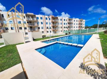 Departamento · 46m² · 2 Recámaras · 1 Estacionamiento · Departamento en Renta en Cancun en Privada con Alberca a 25 Min de La Playa