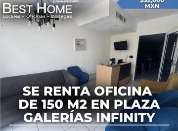 Oficina · 150m² · 2 Estacionamientos · Oficina de 150 en Renta m² en Galerias Infinity - Cancún