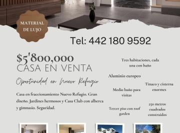 Casa en condominio de 3 habitaciones, Querétaro · Acabados de Lujo, Jardines, Alberca