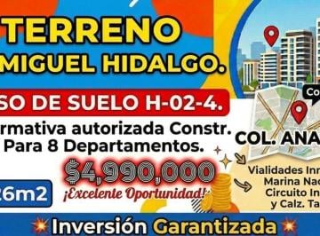 Terreno comercial · 200m² · Terreno en Venta Para Inversionistas en Miguel Hidalgo