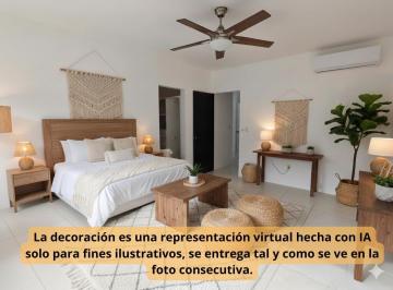 La decoración es una representación virtual hecha con IA solo para fines ilustrativos, se entrega tal y como se ve en la foto consecutiva. · Tu Próximo Hogar Familiar: Casa 3 Rec. en La Joya, Playa del Carmen