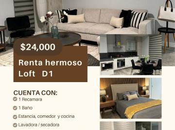 Departamento de 1 habitación, Chihuahua · Departamento Loft en Renta D1 All Loft
