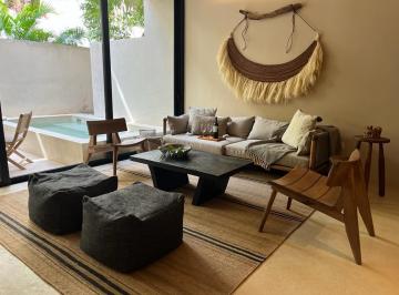 Departamento · 114m² · 2 Recámaras · Departamento Amueblado en Venta en Tulum Ideal Para Inversión Vacacional y Alta Plusvalía