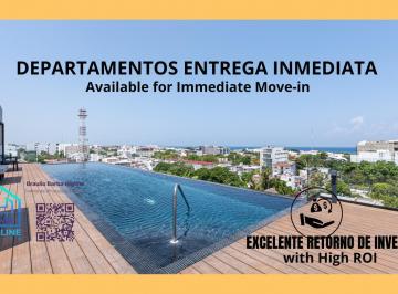 Departamento · 55m² · 2 Recámaras · 1 Estacionamiento · Oportunidad Departamento en Playa del Carmen |frente Al Mar en 5ta Av | A300 m del Mar