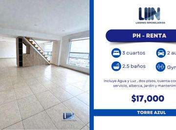 Departamento de 3 habitaciones, León · Penthouse en Renta Torre Azul