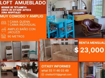Departamento de 1 habitación, Coyoacán · Loft Amueblado Medica Sur, Estadio Azteca