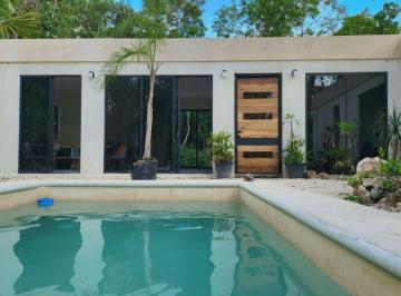 Casa de 3 habitaciones, Benito Juárez · Casa con Alberca Privada Ecológica, con Terreno Excedente, en Venta