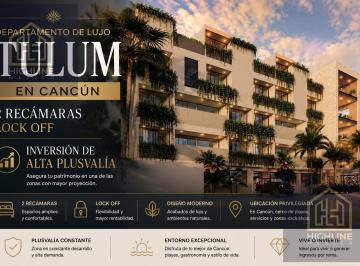 Departamento · 74m² · 2 Recámaras · 1 Estacionamiento · Departamento Tulum | 2 Habitaciones | Amenidades | Inversión con Alta Plusvalía | Ideal Para Renta