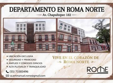Departamento de 3 habitaciones, Cuauhtémoc · Departamento en Roma Norte | Cerca del Ángel de La Independencia, Glorieta de Insurgentes y Condesa