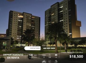 Departamento de 3 habitaciones, Querétaro · Departamento en Renta en Biosfera Towers Juriquilla