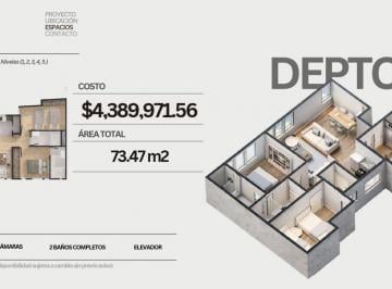 Departamento · 73m² · 2 Recámaras · Departamento Nuevo en Venta en San Rafael