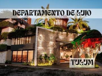 Departamento · 91m² · 2 Recámaras · 1 Estacionamiento · Departamento de Lujo Tulum | Amueblado y Equipado | Alberca Propia