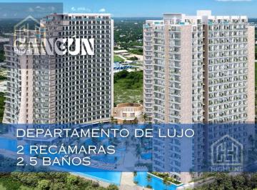 Departamento · 111m² · 2 Recámaras · 1 Estacionamiento · Departamento en Torre | Vista a La Laguna y Zona Hotelera |. Amenidades de Lujo | 2 Recámaras