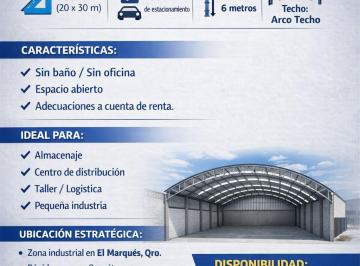 Nave industrial , El Marqués · Rento Bodega Uso de Suelo Industrial en El Marques
