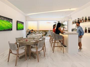 Departamento · 100m² · 3 Recámaras · 1 Estacionamiento · Departamento de 3 Habitaciones en Playa del Carmen con Alberca Vista Al Mar Ideal Para Rentar