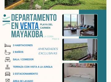 Departamento de 3 habitaciones, Solidaridad · Hermoso Departamento de 3 Recámaras y 2 Baños