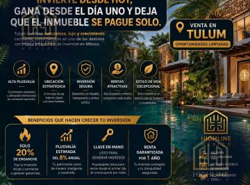 Departamento · 93m² · 2 Recámaras · 1 Estacionamiento · Departamento en Venta en Tulum 2 Habitaciones con Rooftop, Spa, Alberca