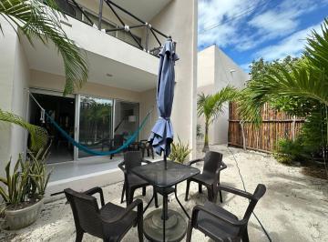 Departamento de 3 habitaciones, Chicxulub Pueblo · Departamento Amueblado Planta Baja en Venta en Playa Chicxulub en "Playa Chaca"