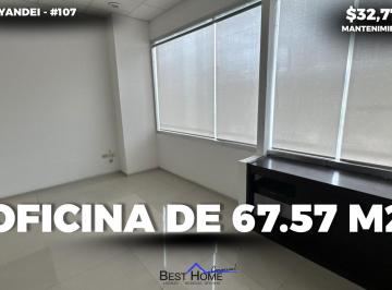 Oficina · 67m² · 4 Estacionamientos · Oficina en Renta 107 de 67.57 m² en Plaza Nayandei