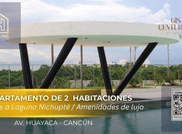 Departamento · 107m² · 2 Recámaras · 1 Estacionamiento · Departamento de 2 Habitaciones de Lujo con Vistas Increíbles en Cancún | con Alberca