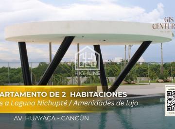 Departamento · 107m² · 2 Recámaras · 1 Estacionamiento · Departamento de 2 Habitaciones de Lujo con Vistas Increíbles en Cancún | con Alberca