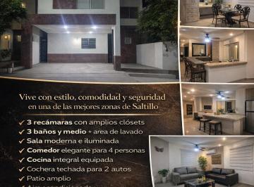 Casa de 3 habitaciones, Saltillo · Se Renta Hermosa Casa Completamente Amueblada y Equipada en Residencial Sorrento