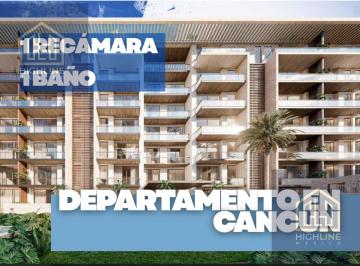 Departamento · 76m² · 1 Recámara · 1 Estacionamiento · Departamento en La Zona de Mayor Crecimiento de Cancún | Amenidades de Lujo | Alta Plusvalía