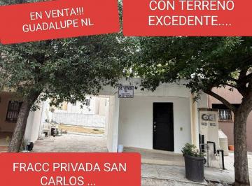 Casa de 3 habitaciones, Guadalupe · Casa en Venta Privada San Carlos Guadalupe Nl