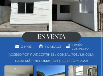 Casa de 3 habitaciones, Monterrey · Casa 100% Remodelada Muy Bien Ubicada