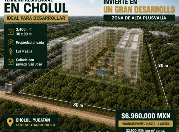 Terreno / Lote , Mérida · Terreno en Venta en Cholul Merida