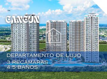 Departamento · 162m² · 3 Recámaras · Departamento de Lujo en Cancún | Vista a La Zona Hotelera | Amenidades de Lujo