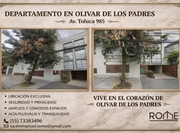 Departamento de 3 habitaciones, Alvaro Obregón · Departamento en Venta en Olivar de Los Padres a Pasos de Universidad Anáhuac México Sur y Av Toluca
