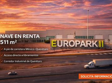 Nave industrial · 550m² · Nave Industrial en Renta en Europark, Carretera de Queretaro, Queretaro