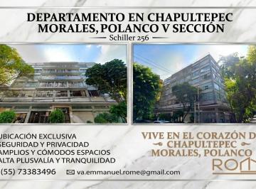 Departamento de 3 habitaciones, Miguel Hidalgo · Departamento en Polanco V Sección | a Pasos de Av Presidente Masaryk y Parque Lincoln