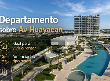 Departamento · 41m² · 1 Recámara · 1 Estacionamiento · Departamento Tipo Estudio en Cancun con Alberca, Areas Sociales, Ideal Para Vivir o Rentar