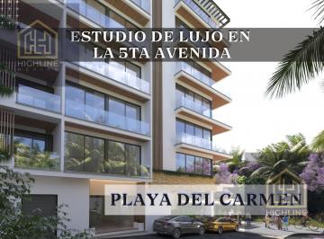 Departamento · 53m² · 1 Estacionamiento · Estudio en La 5ta Av | Playa del Carmen | Pet Friendly | Alberca Infinita