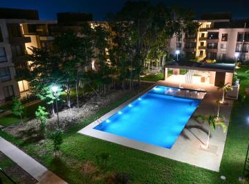 PISCINA CONDOMINIO NOCHE · ️ Departamento Nuevo en Renta de 3 Habitaciones — Estilo Resort