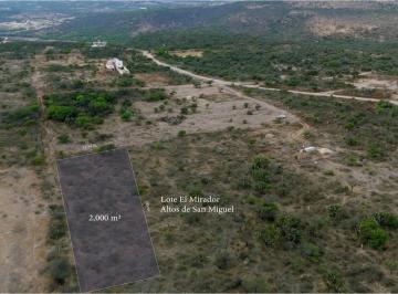 Terreno / Lote · 2000m² · El Mirador - Lote Rustico Altos de San Miguel