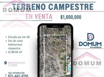 Terreno / Lote · 4706m² · Terreno Campestre Salinas Victoria